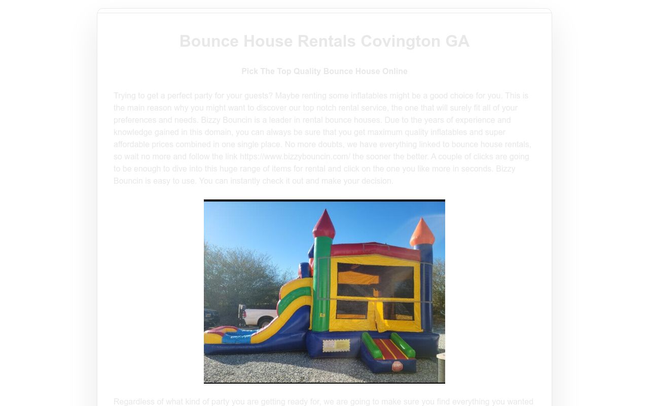 Bounce House Rentals Covington GA